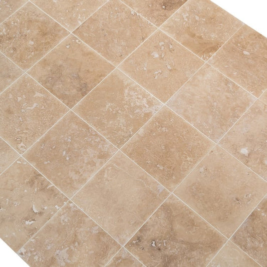 Elegant travertine stone surface showcasing refined texture and timeless natural beauty for sophisticated design