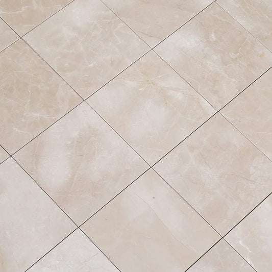 Calista Cream Medium Beige Marble Floor and Wall Tile - Livfloors Collection.