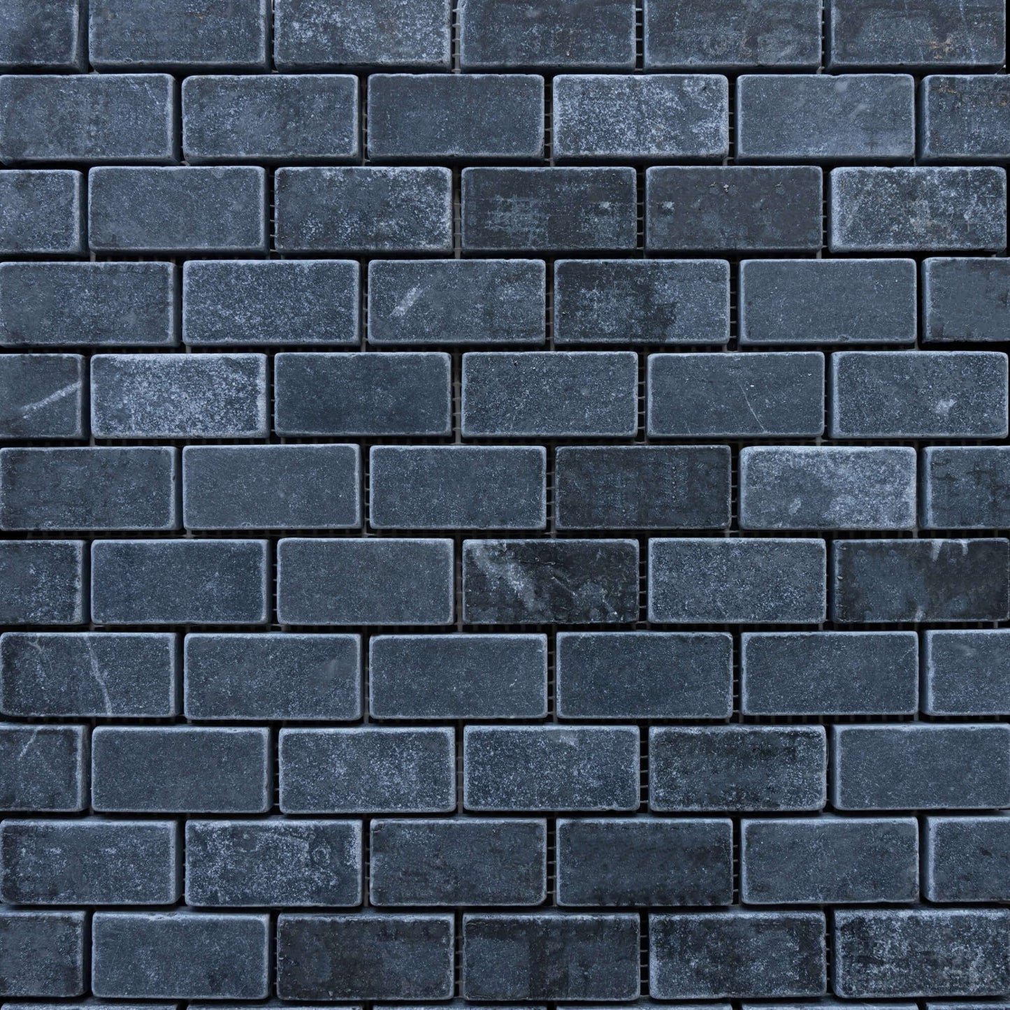 Black marble distressed mosaic tiles, showcasing a premium 3D texture and minimalist design for elegant interiors.