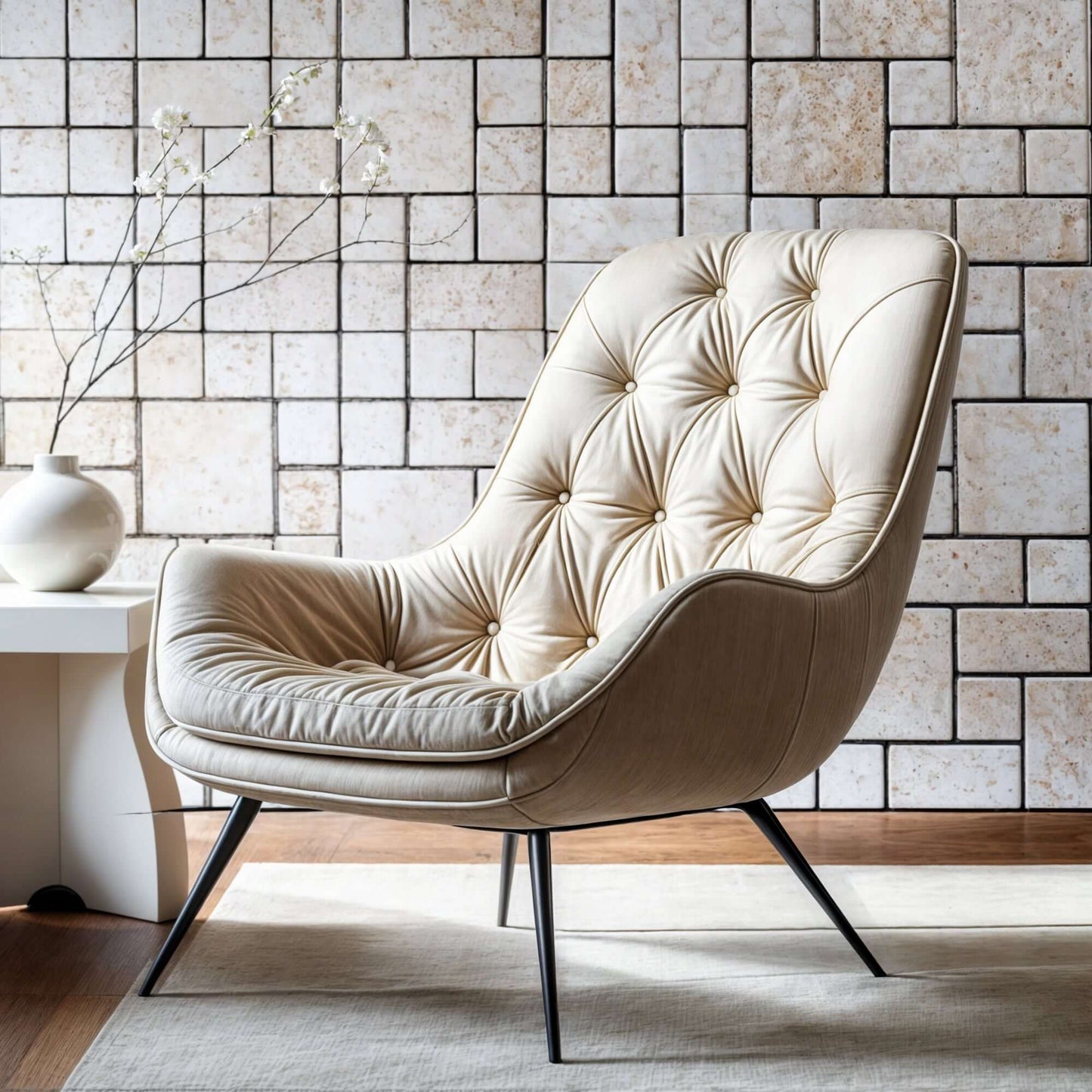 Elegant travertine distressed mosaic tile showcasing intricate mosaic craftsmanship for sophisticated interior design