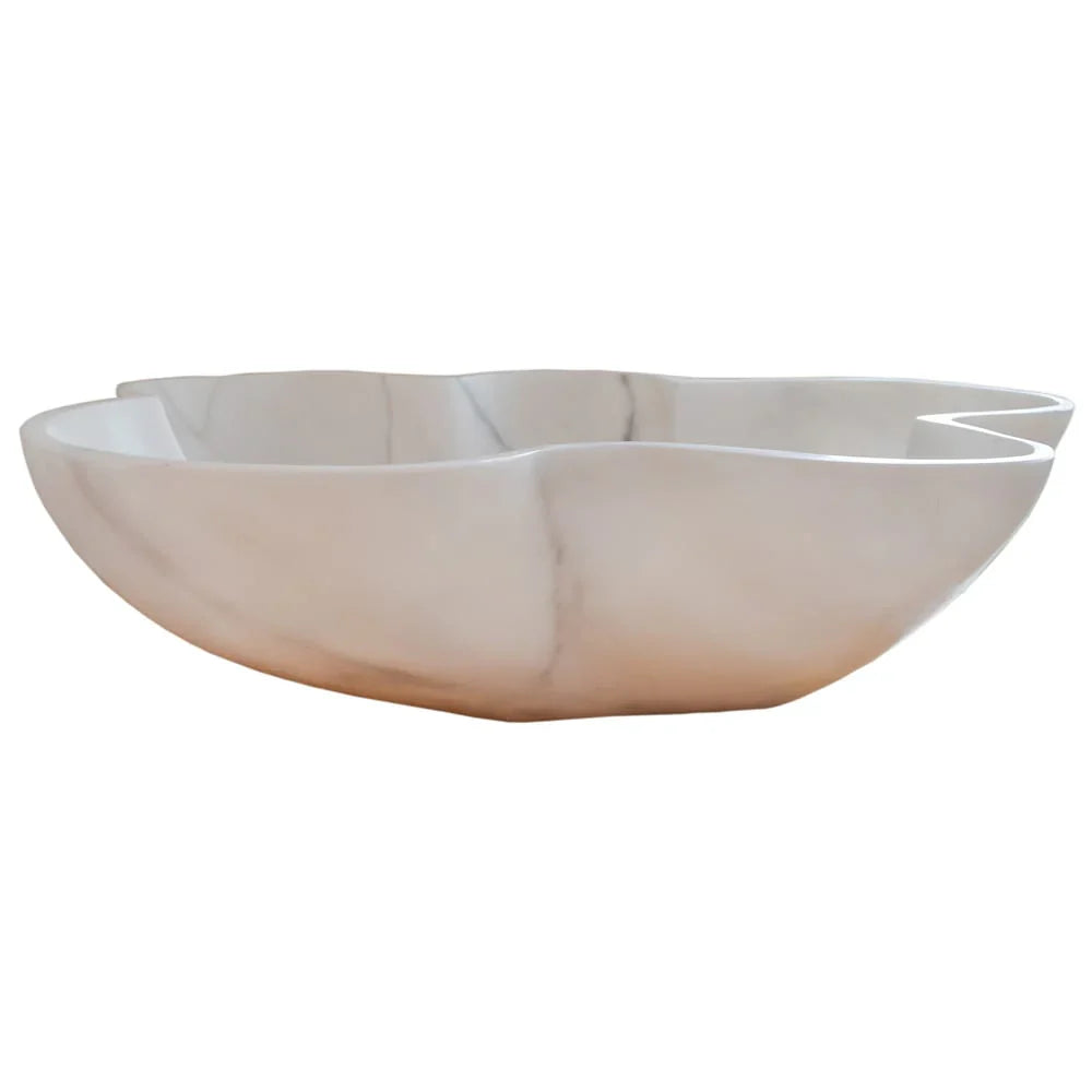 Elegant Carrara white marble vanity sink showcasing timeless luxury and sophisticated bathroom design.