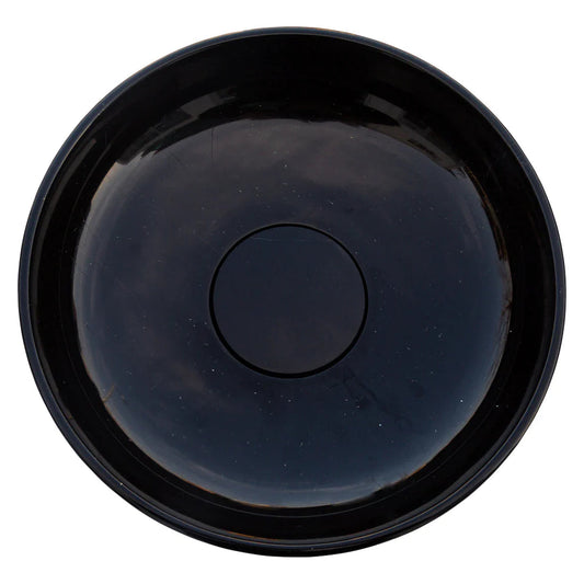 Toros Black Marble Above Vanity Designer Bathroom Sink Middle Drain Cap (D)16" (H)6".