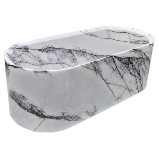 New York Marble Bathtub Hand-carved from Solid Marble Block (W)32" (L)73" (H)24".