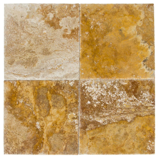 Scabos Travertine Tile Brushed and Chiseled Floor and Wall Tile - Livfloors Collection.