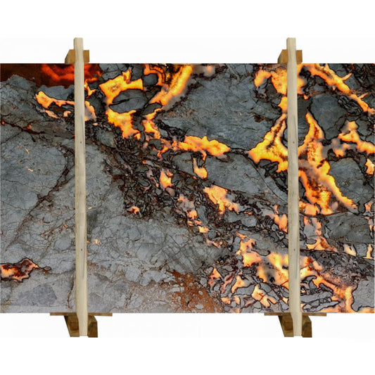 Tapetto Vulcano Grey Marble Slabs Polished - Livfloors Collection.