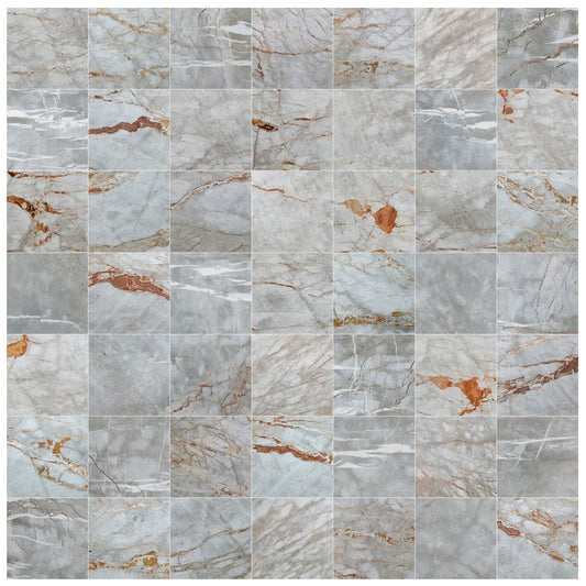 Astana Gray Exotic Marble Polished Floor and Wall Tile - Large Format - Livfloors Collection.