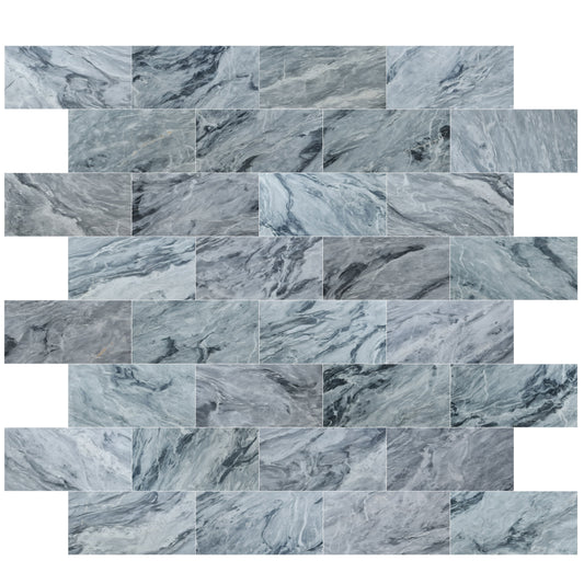 Bardiglio Gray Marble Polished Floor and Wall Tile - Large Format - Livfloors Collection.