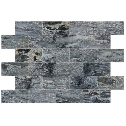 Black Leopard Exotic Marble Polished Floor and Wall Tile - Large Format - Livfloors Collection.