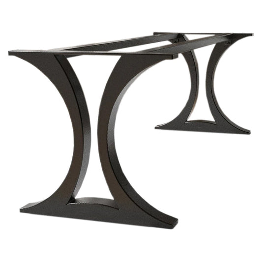 Modern Metal Dining Table Base for Heavy Table Tops Matte Black.