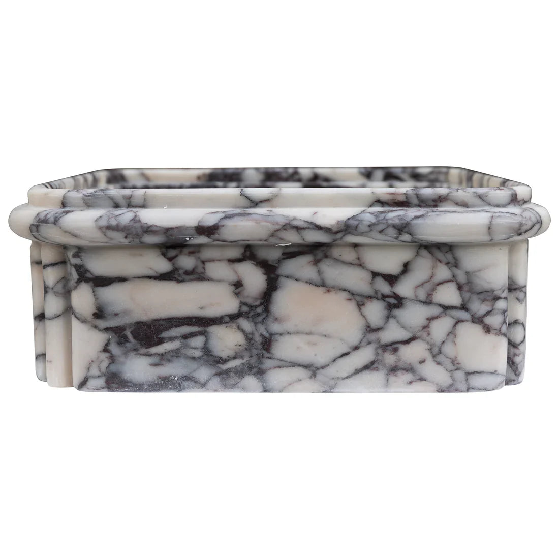 Calacatta Viola wall-mount sink showcasing elegant marble design for modern bathroom aesthetics