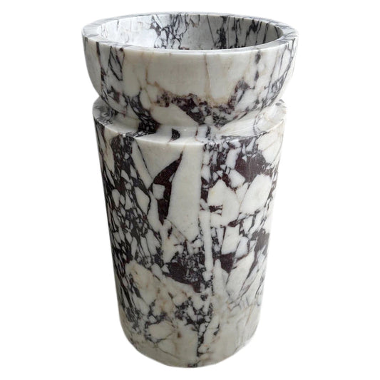 Elegant Calacatta marble surface showcasing natural veining patterns ideal for luxury interior design