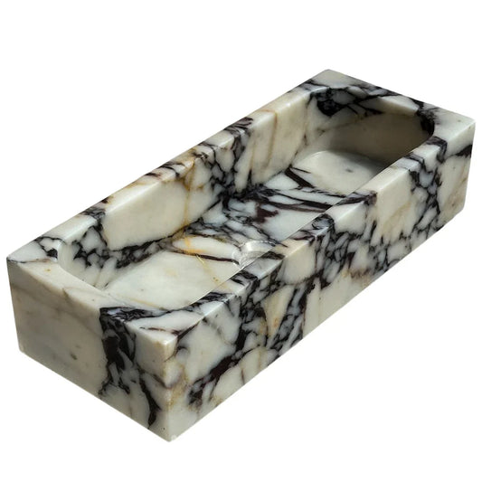 Calacatta Viola Marble Rectangular Wall-mount Bathroom Sink (W)12" (W)20" (H)5".