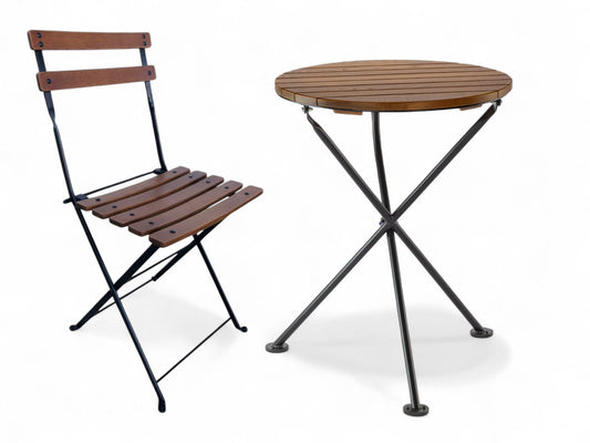 DemarForge Folding Table 4129 - Stackable - European Chestnut Wood Clear Coated.