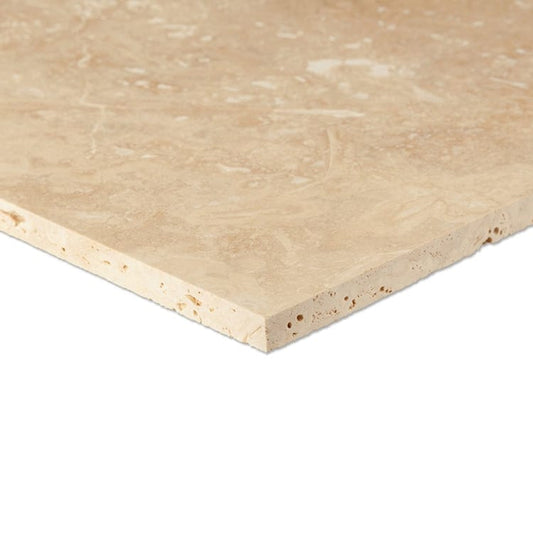 Denizli Beige travertine tile showcasing natural texture and elegant design for sophisticated interior spaces.