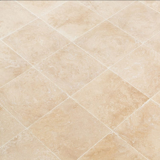 Light Beige Premium Travertine Honed Floor and Wall Tile - Livfloors Collection.