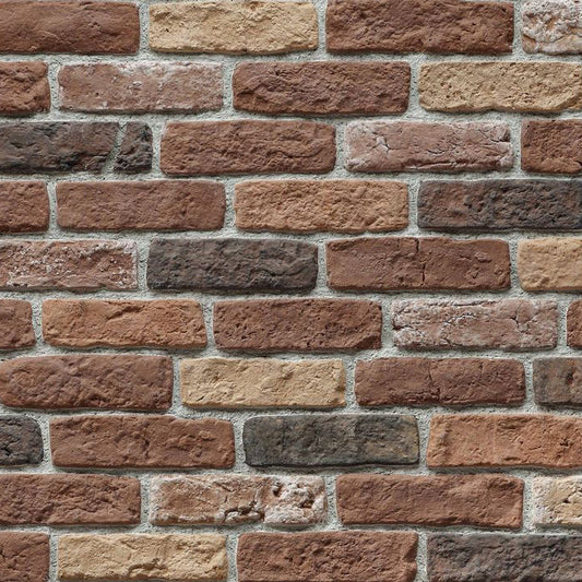 Granulbrick Mix 1 Manufactured Stone Handmade Brick Veneer - Livfloors Collection.