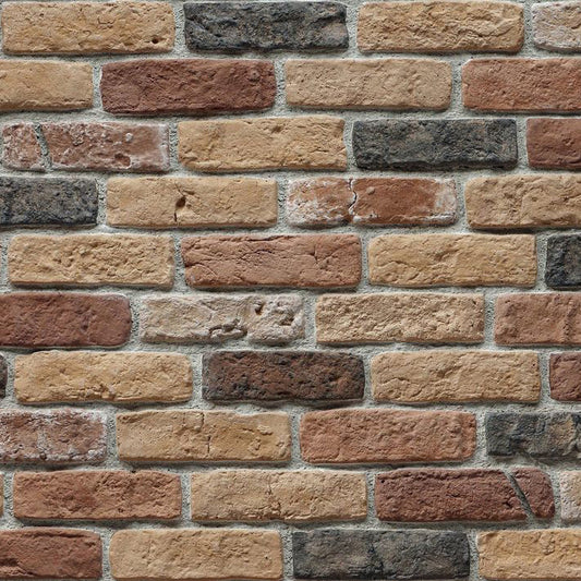 Granulbrick Mix 3 Manufactured Stone Handmade Brick Veneer - Livfloors Collection.