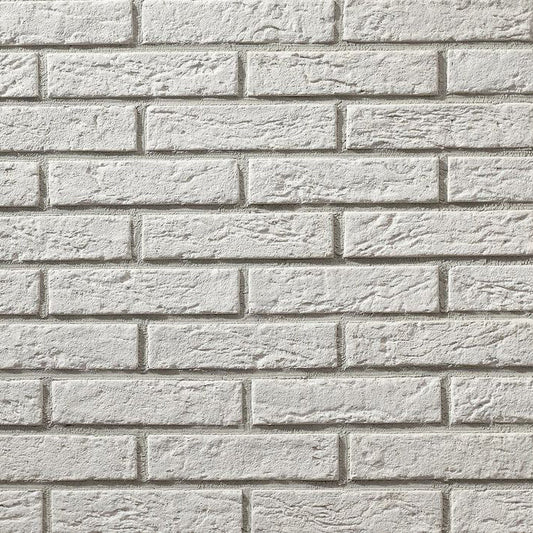 Slimfix White Manufactured Stone Handmade Thin Brick Veneer - Livfloors Collection.