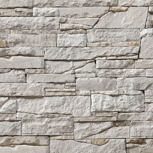 Inka Pearl White Slate Look Manufactured Stone Handmade Veneer - Livfloors Collection.
