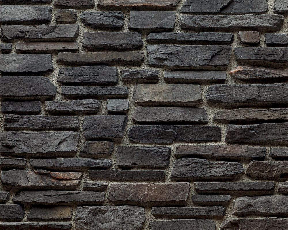 Sierra Anthracite Slate Look Manufactured Stone Handmade Veneer - Livfloors Collection.