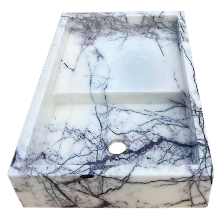 Marble wall-mount sink featuring elegant design and durable craftsmanship for modern bathrooms.