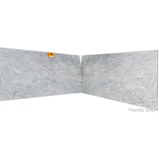 Nordic Grey Bookmatching Marble Slabs Polished - Livfloors Collection.