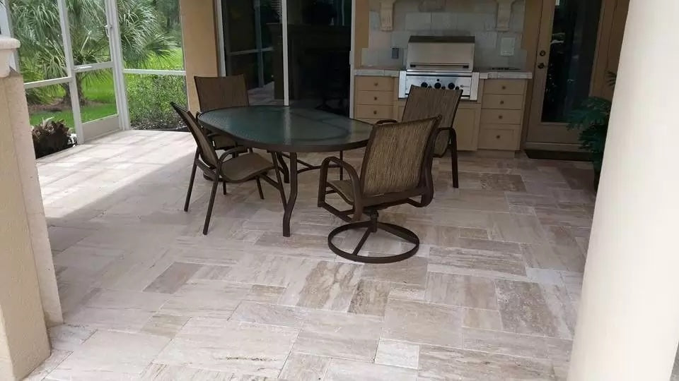 Elegant travertine flooring showcasing sophisticated design and timeless beauty for upscale interiors.