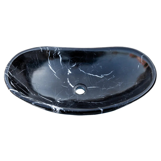 Toros Black Marble Above Vanity Gondola Design Bathroom Sink.
