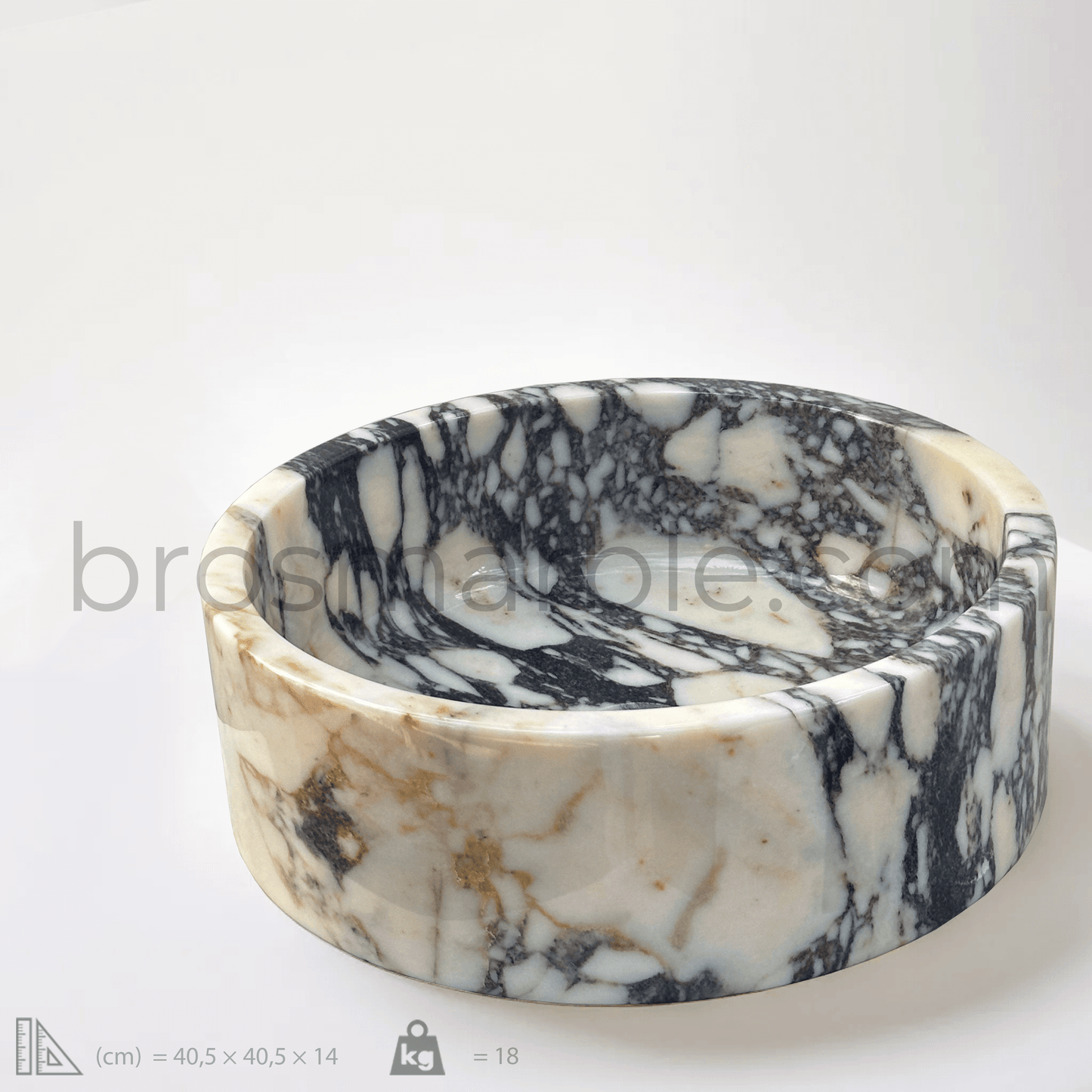 Viola Marble Vessel Sink featuring a polished finish and minimalist design, showcasing unique violet and white veining.
