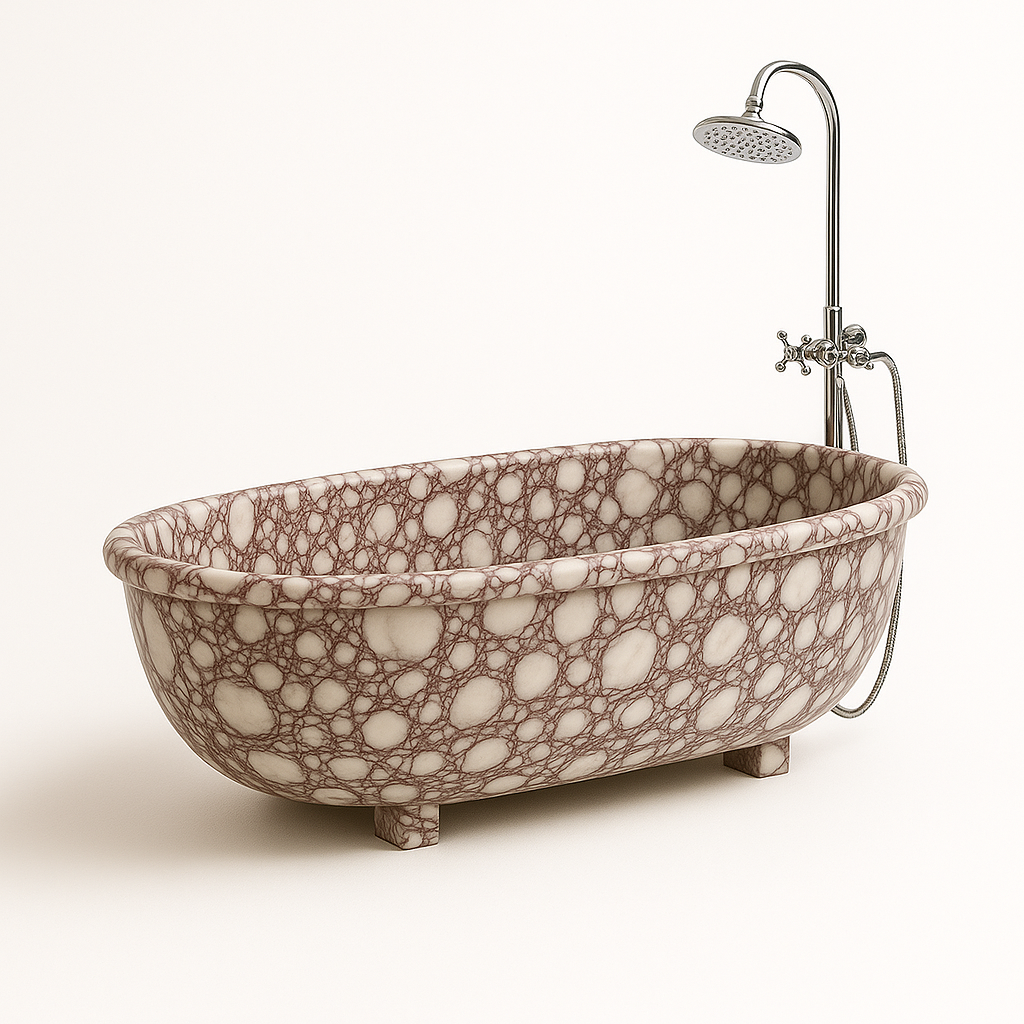 Calacatta marble freestanding bathtub