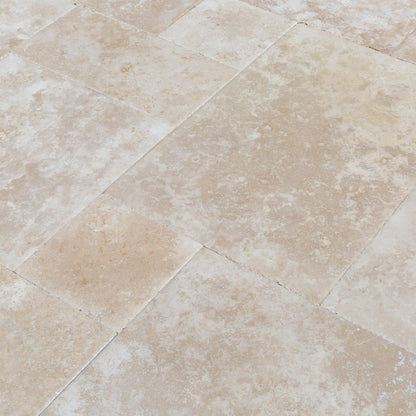 High-quality Denizli travertine stone showcasing natural textures and superior craftsmanship