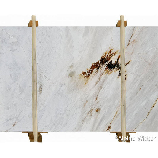 Alpina White Marble flooring showcasing durable and elegant stone for premium construction projects.