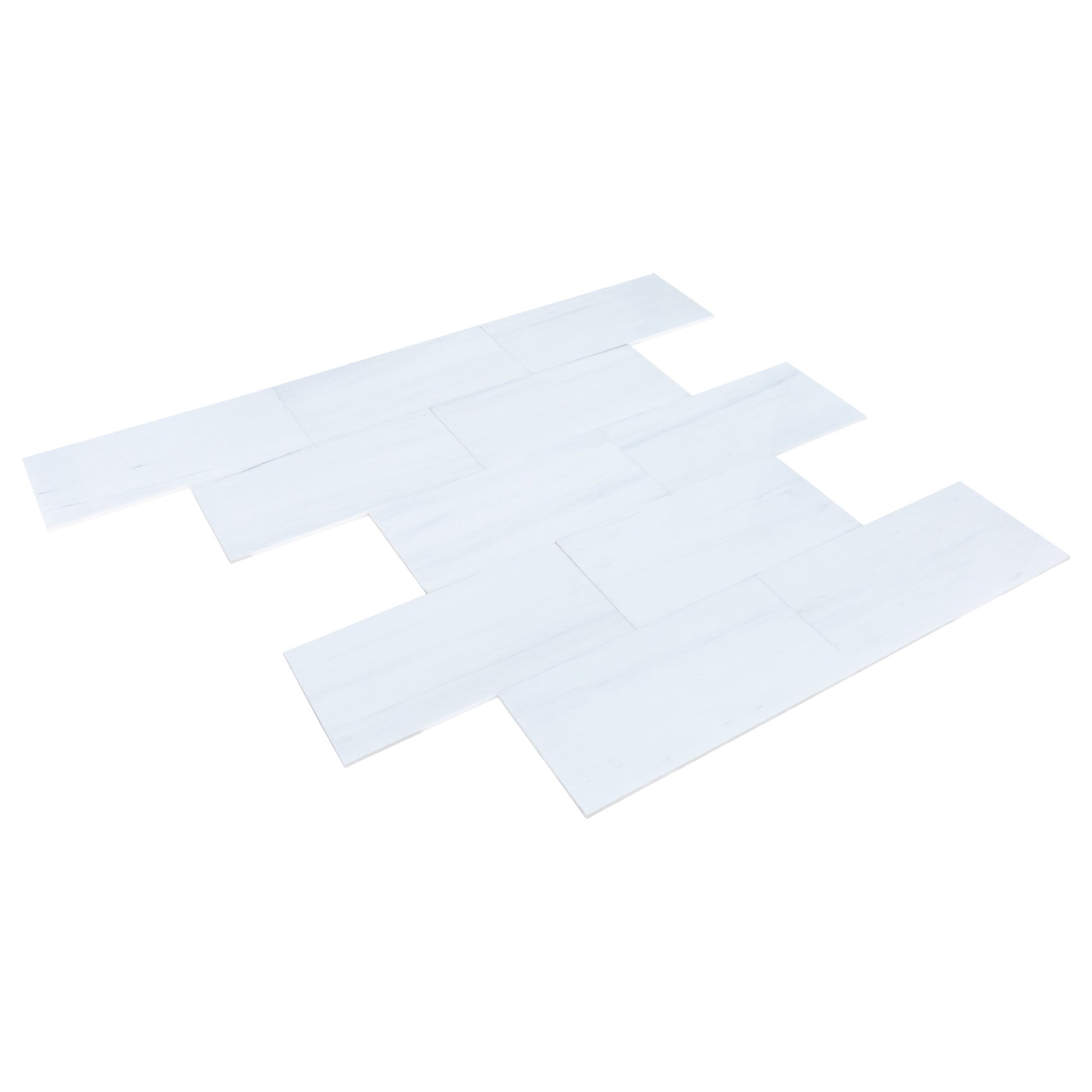 Bianco Dolomite Standard Marble Polished Floor and Wall Tile - Livfloors Collection.