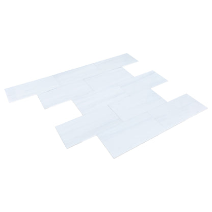 Bianco Dolomite Standard Marble Polished Floor and Wall Tile - Livfloors Collection.