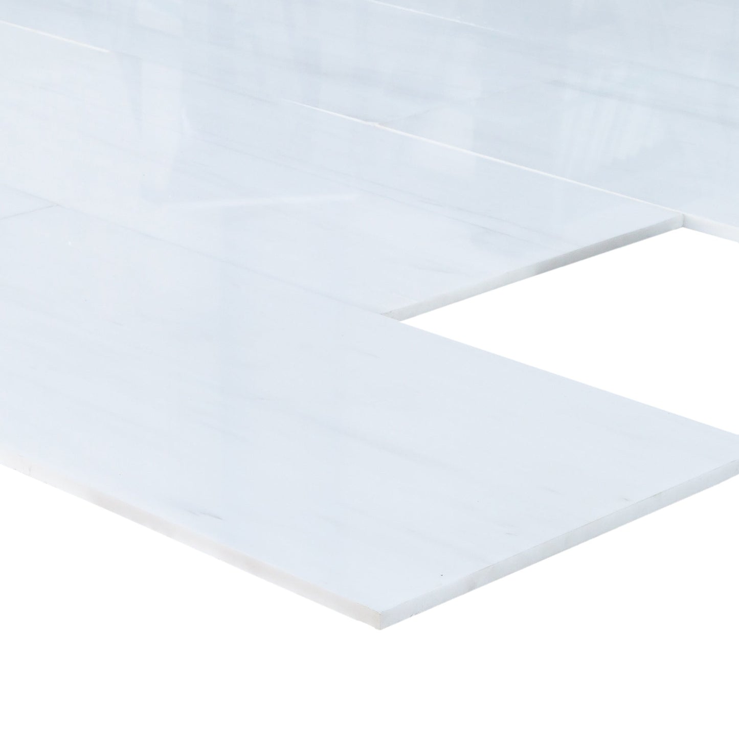 Bianco Dolomite Standard Marble Polished Floor and Wall Tile - Livfloors Collection.