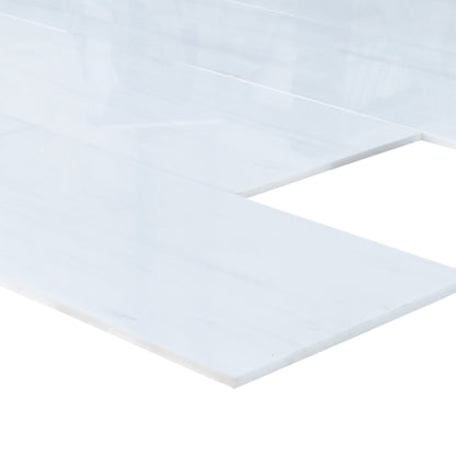 Bianco Dolomite Standard Marble Polished Floor and Wall Tile - Livfloors Collection.