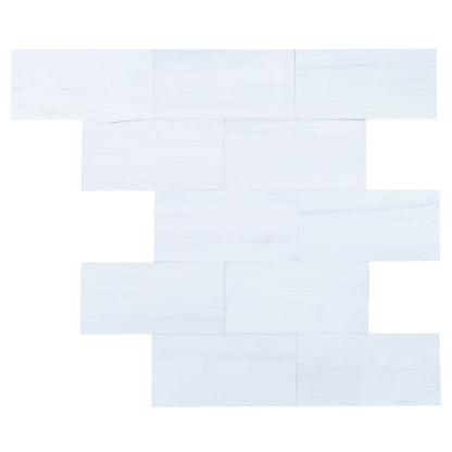Bianco Dolomite Standard Marble Polished Floor and Wall Tile - Livfloors Collection.