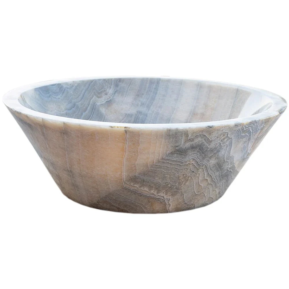 Elegant gray onyx V-shape sink showcasing contemporary design with durable, high-quality materials for modern bathrooms