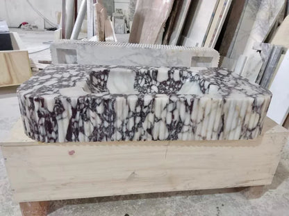 Calacatta Viola marble slab showcasing luxury design and elegance for premium interior applications