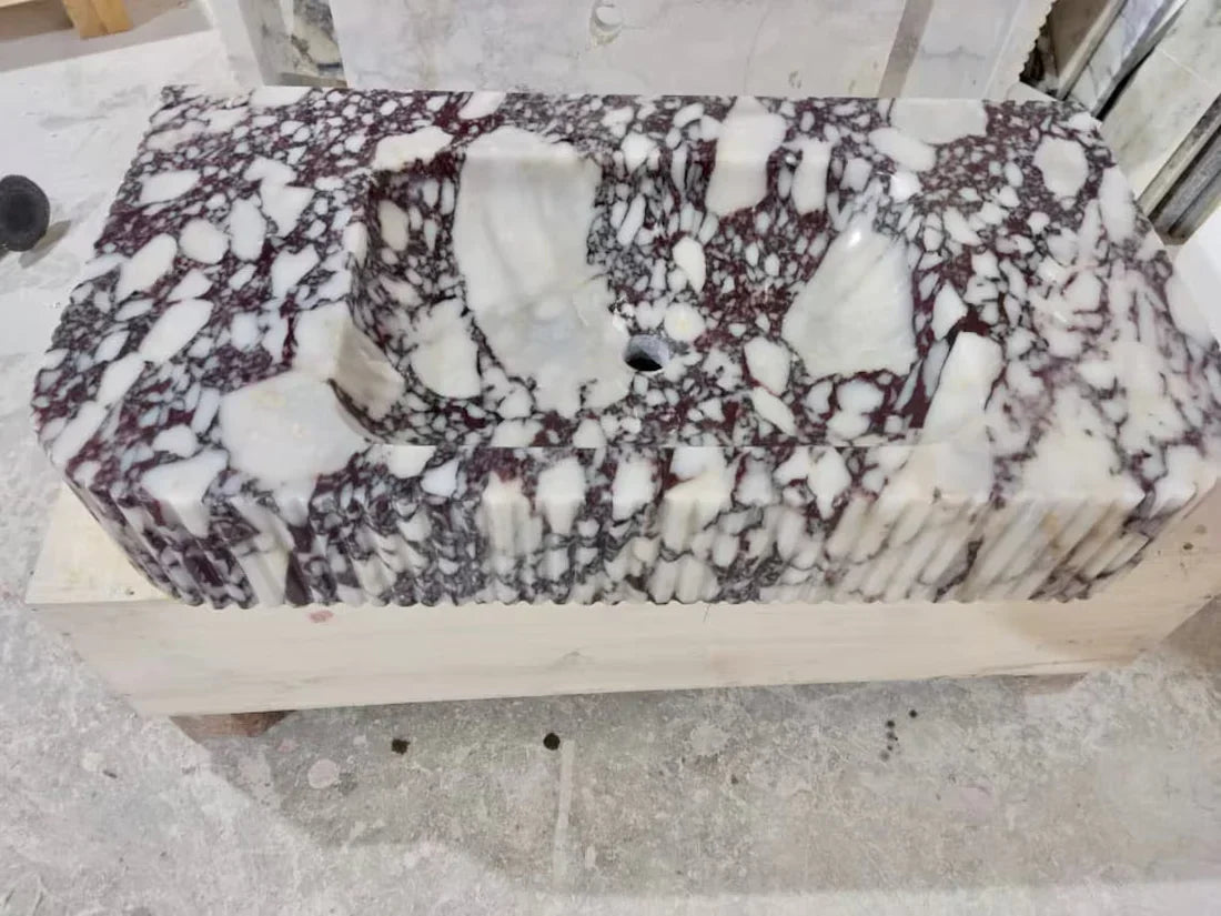 Calacatta Viola marble slab showcasing luxury design and elegance for premium interior applications