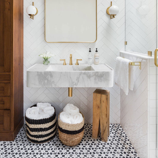 Elegant Carrara White Marble surface showcasing space-saving design for modern interiors and optimized layout.