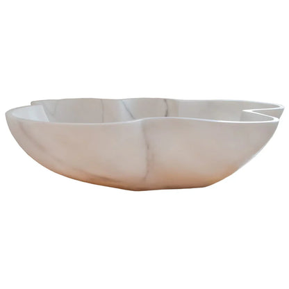 Elegant Carrara white marble vanity sink showcasing timeless luxury and sophisticated bathroom design.
