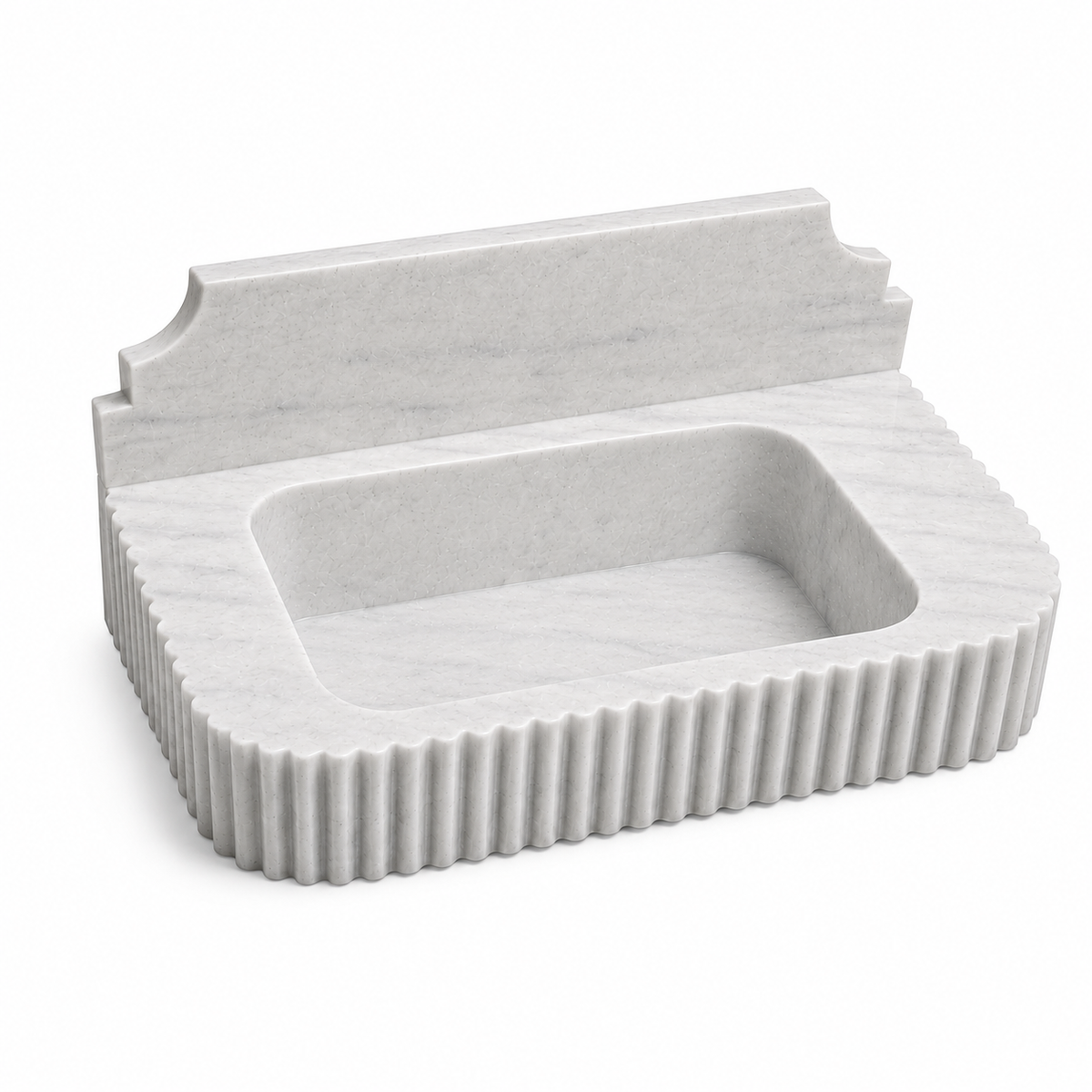  Carrara Marble Wall-Mounted Sink - Marble sink