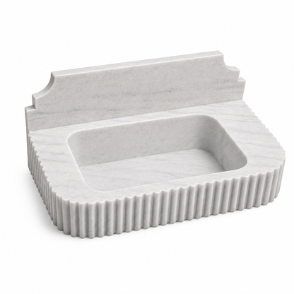  Carrara Marble Wall-Mounted Sink - Marble sink