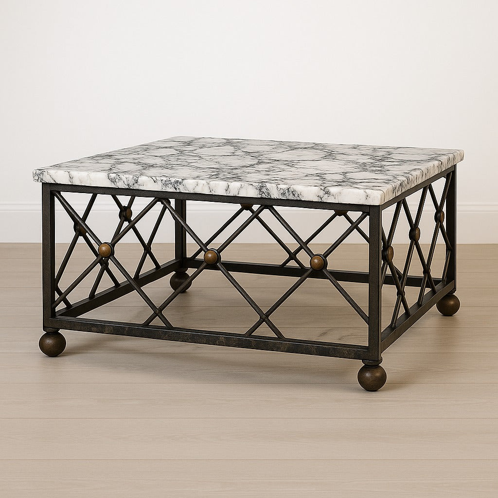 Elegant marbletop coffee table showcasing sophisticated design and durable craftsmanship for modern living spaces.