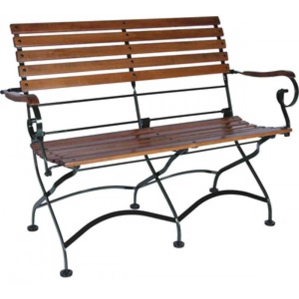 Elegant folding bench showcasing minimalist design and space-saving functionality, ideal for stylish indoor and outdoor seating.