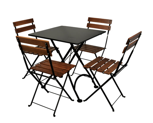 Elegant dining sets complemented by sturdy folding chairs for versatile and stylish home decor