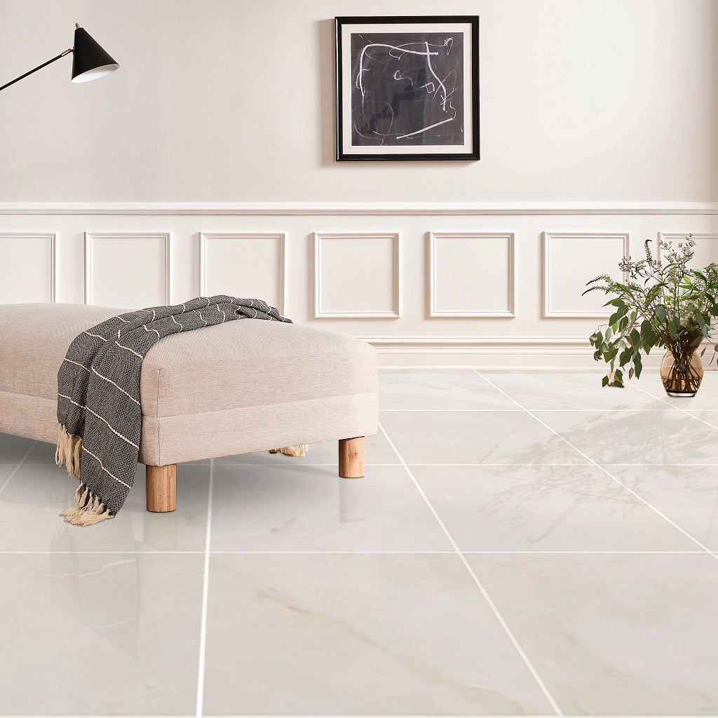 French Vanilla Cream Arizona Marble Floor and Wall Tile - Livfloors Collection.