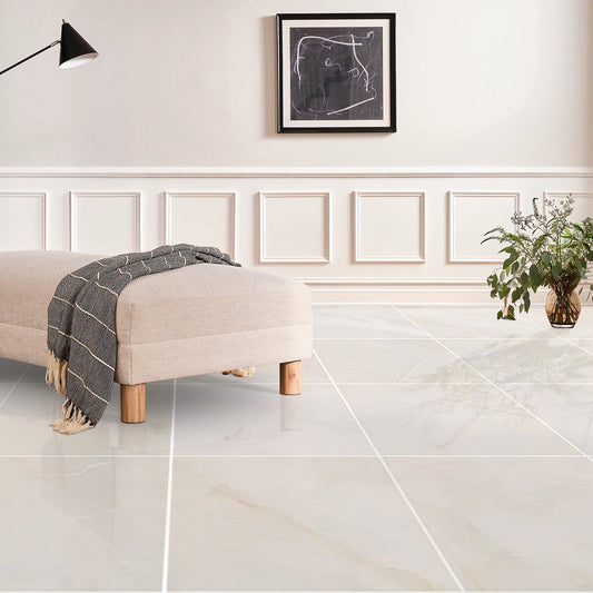 Elegant French Vanilla marble tiles with natural veining, perfect for sophisticated interior designs and durable flooring solutions.