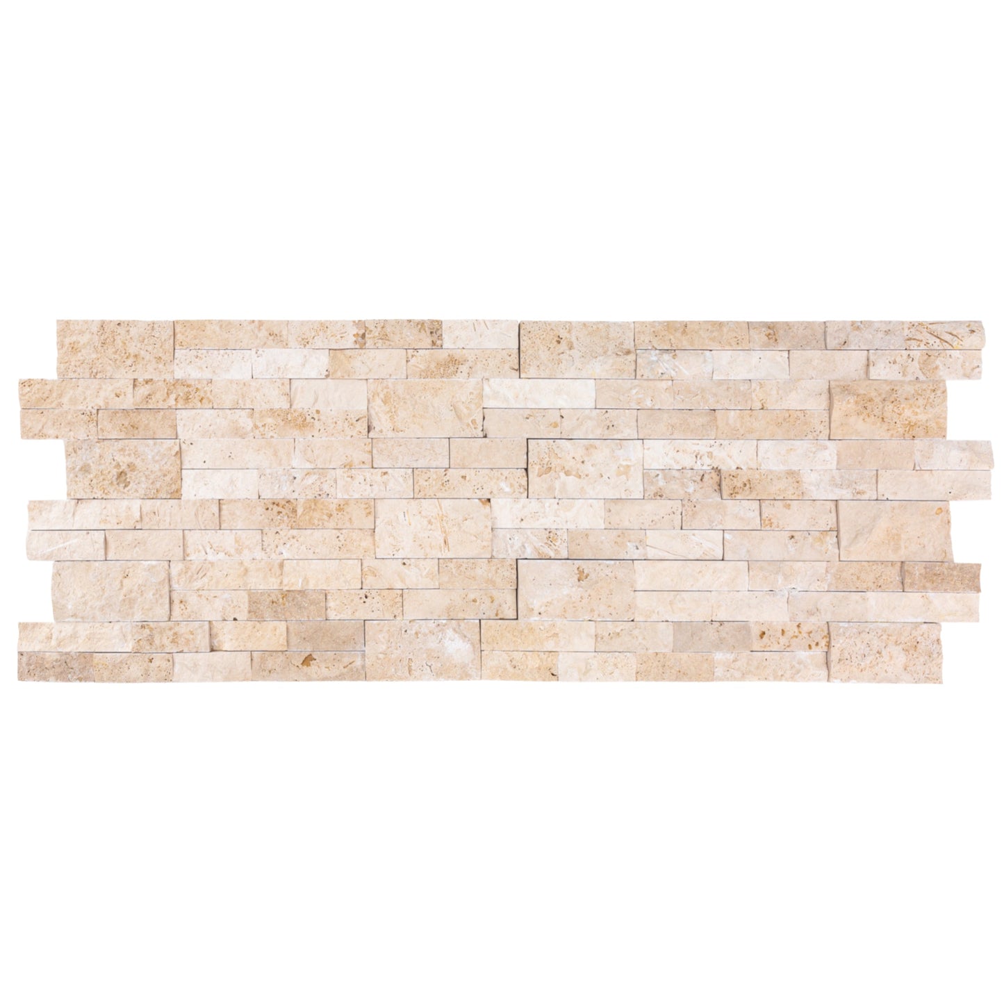 Elegant travertine tiles showcasing natural stone texture, perfect for sophisticated flooring and wall designs.